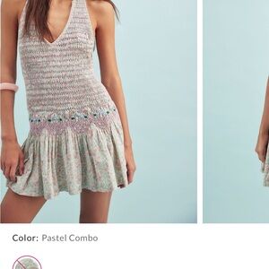 Free People Pastel Backless Dress